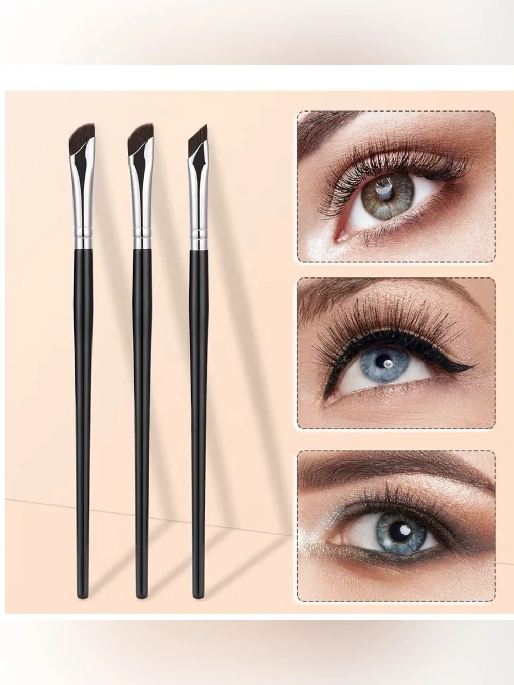 5-Piece Set Eyeliner Brushes for Precision Makeup Application - Fine